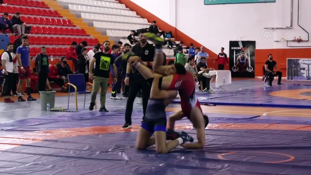 KARS - Okul Sporları Güreş Gençler A-B ve Yıldızlar Grup Yarışması yapıldı