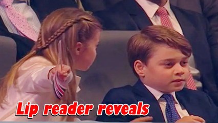 Lip reader reveals what Charlotte told George during coronation concert