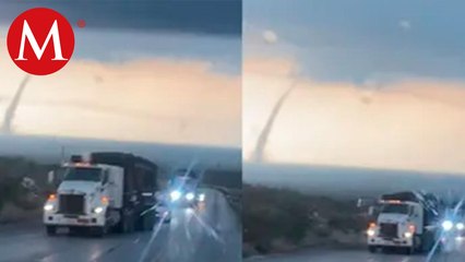Se registra tornado en Coahuila; así se vio desde la carretera 57