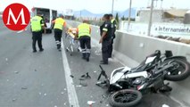 Reportan dos personas lesionadas tras choque en la autopista México-Pachuca