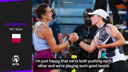 Swiatek enjoying growing challenge from Sabalenka