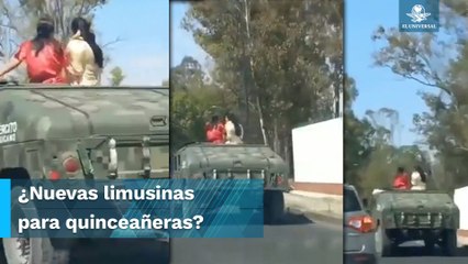 ¿Quinceañeras usaron Humvee del ejército como limusina?