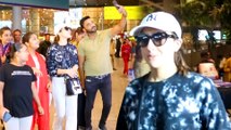 Airport पर Sara Ali Khan का कूल लुक, फैन्स के साथ दिए पोजेजे