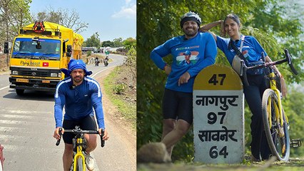 Youtuber Gaurav Taneja Wife Ritu Rathee Cycle Campaign Delhi To Chennai Desh Ka Dhoni के लिए Troll