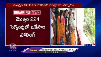 Karnataka Polls 2023 : Nearly 8% Turnout Recorded Till 9 | V6 News