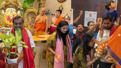 Mukesh Ambani Son Akash With Wife Shloka का बेटे Prithvi संग Siddhivinayak Darshan Viral | Boldsky