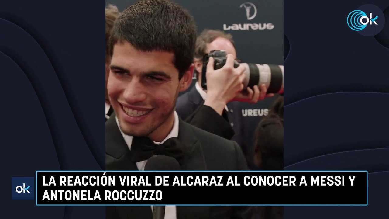La reacción viral de Alcaraz al conocer a Messi y Antonela Roccuzzo
