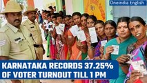 Karnataka Assembly Election: Voter turnout recorded at 37.25% recorded till 1 pm | Oneindia News
