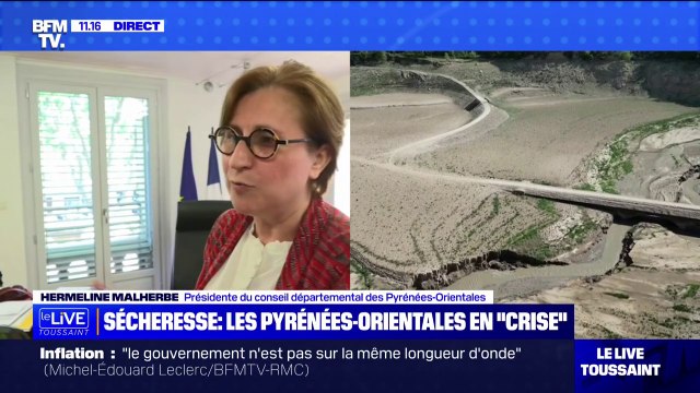 Hermeline Malherbe, présidente du conseil départemental des Pyrénées-Orientales, sur les réserves d'eau potable: L'objectif, c'est qu'on puisse passer l'été