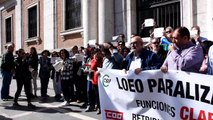 Manifestación de funcionarios de Justicia en Valladolid