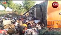 Bus Accident in pali : अहमदाबाद से बीकानेर जा रही बस मंडिया के निकट पलटी, 21 घायल