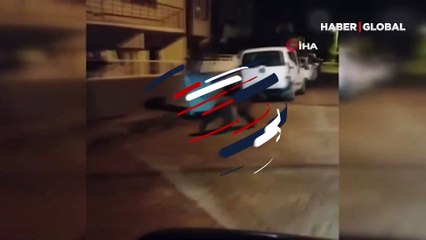 Şaşkına çeviren anlar! Bölgeden aracıyla geçen vatandaş tarafından cep telefonuyla kaydedildi