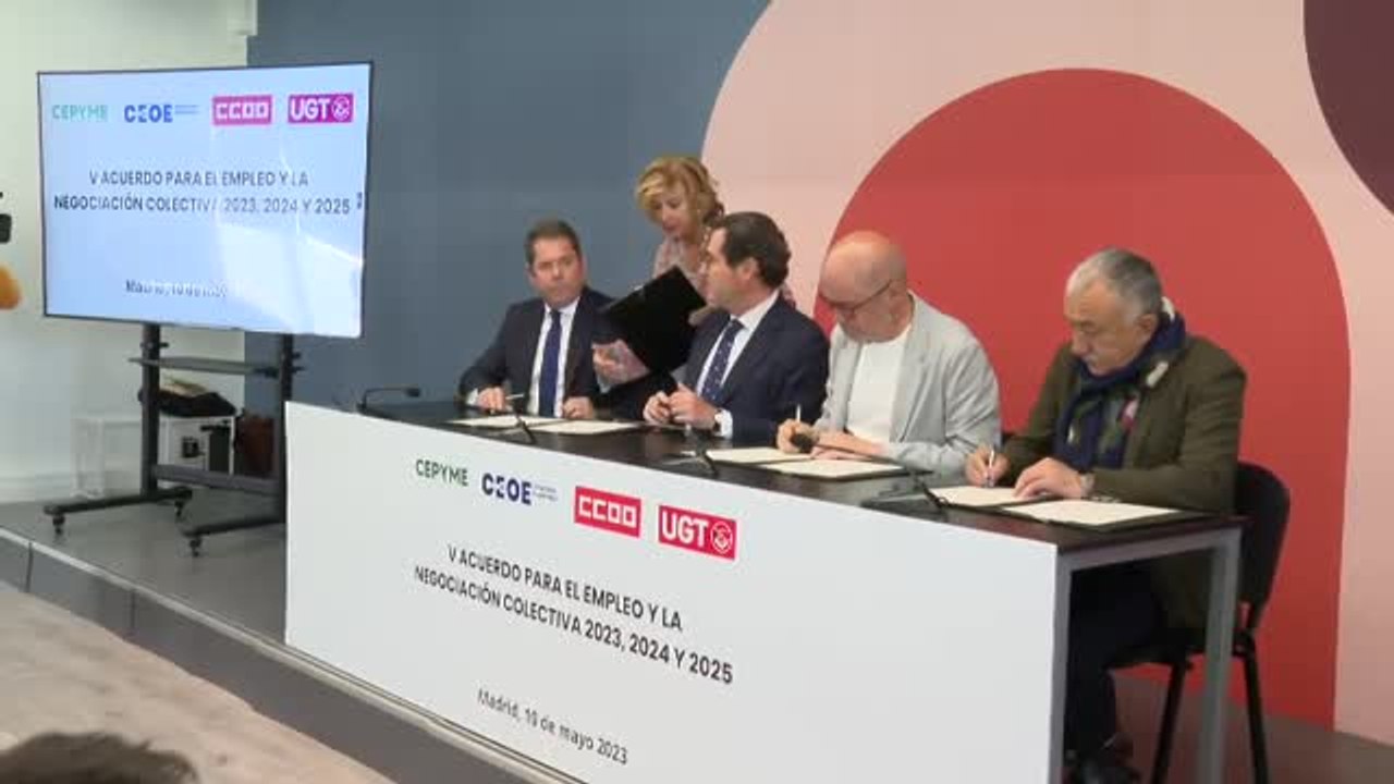 Sindicatos y empresarios firman un acuerdo para garantizar el poder adquisitivo frente a la inflación