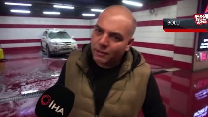 Togg'u oto yıkama dükkanında gören vatandaşın tarifsiz sevinci