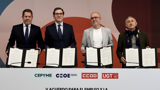 Sindicatos y patronal firman el nuevo acuerdo salarial hasta 2025