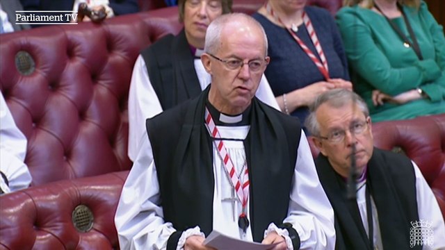 morally unacceptable Archbishop of Canterbury criticises the government's small boats bill in the Lords