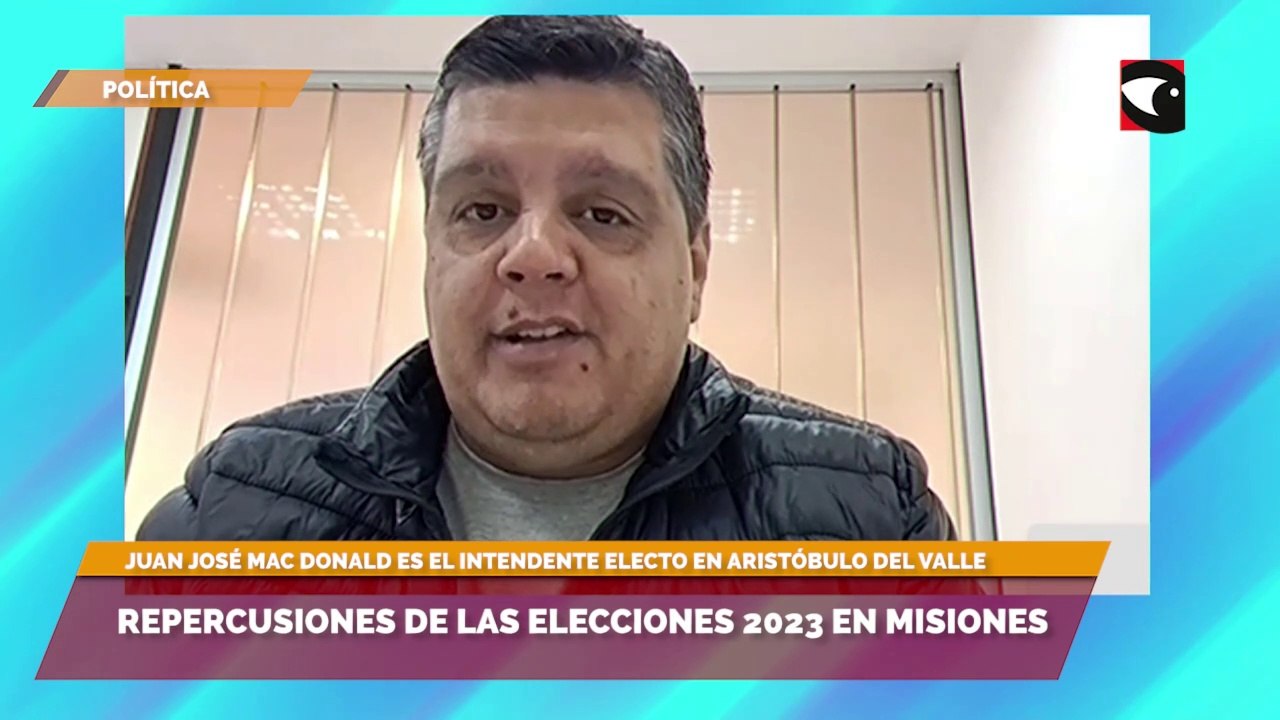 Juan José Mac Donald intendente electo en Aristóbulo del Valle manifestó que los problemas principales que deben afrontar son el desarrollo de la infraestructura humana y el problema habitacional.