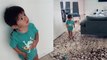 DIRT-ASTROPHE! Shocked Mum comes home to huge mess caused by her young son!