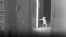 Mischievous kid sneaks out of bed to scare the 'living crap' out of mom