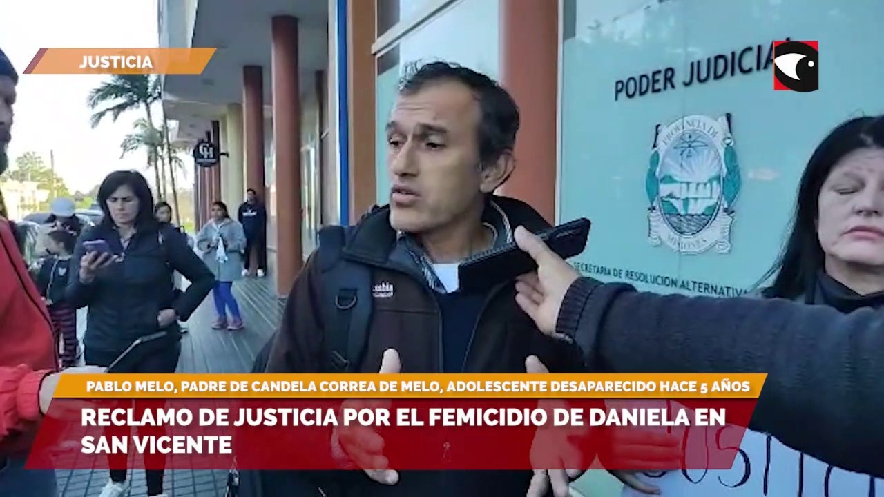 Reclamo de justicia por el femicidio de Daniela en San Vicente