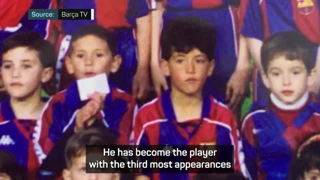 Barca president and players pay tribute to departing Busquets