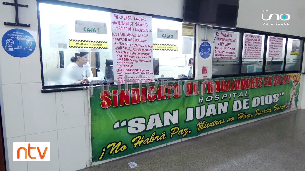 Trabajadores del Hospital San Juan de Dios cumplen su segundo día de paro