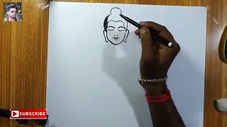 how to draw lord buddha easy line drawing,easy line art gautam ......jettv .Drawing Academy 18-May-2019 videoplayback (1)