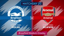Arsenal thump Brighton with four first-half goals