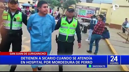 SJL: sicario capturado tras mordedura de perro será trasladado a penal