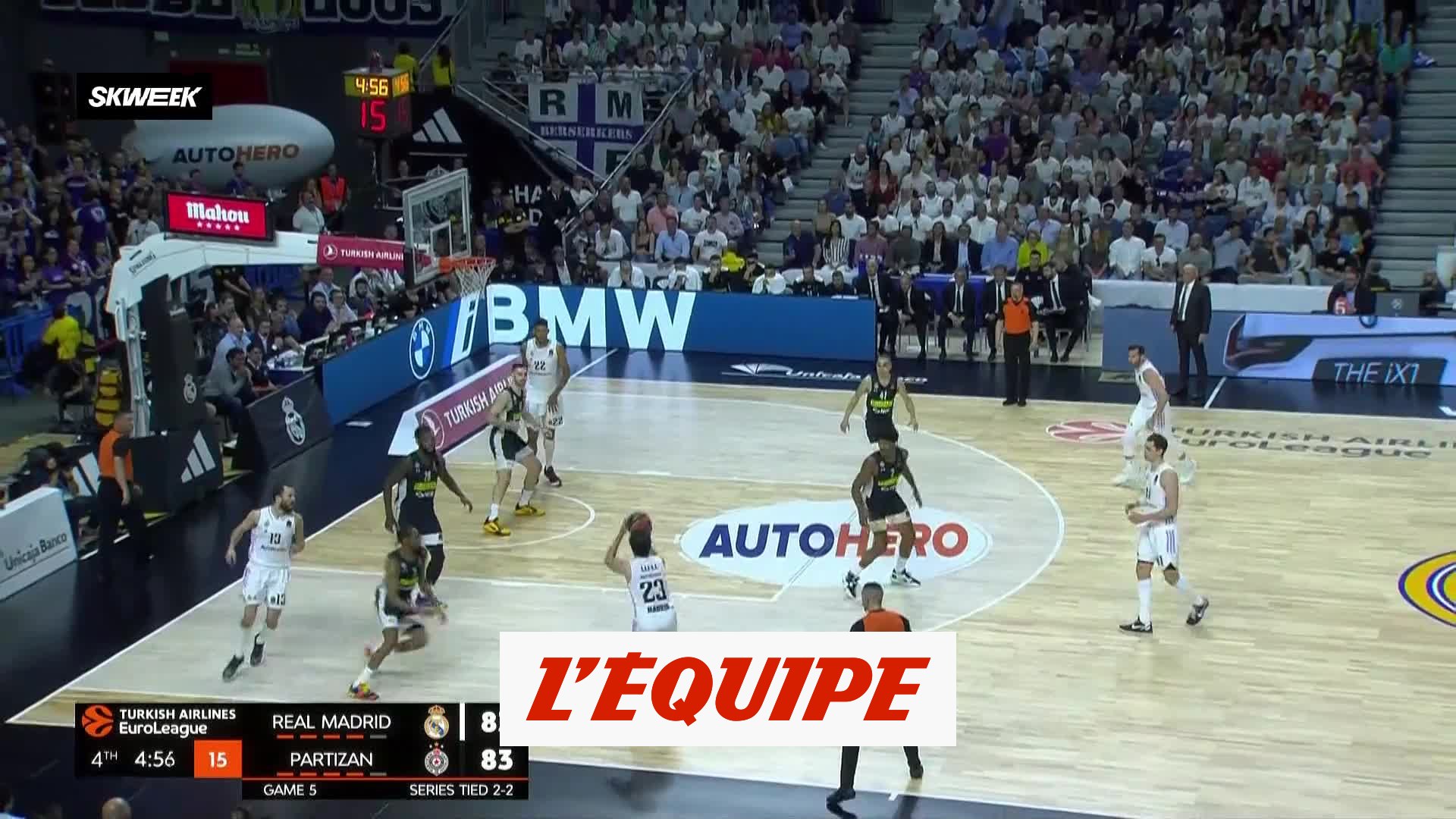 Le résumé du match 5 entre le Real Madrid et le Partizan Belgrade - Basket  - Euroligue (H) - Vidéo Dailymotion