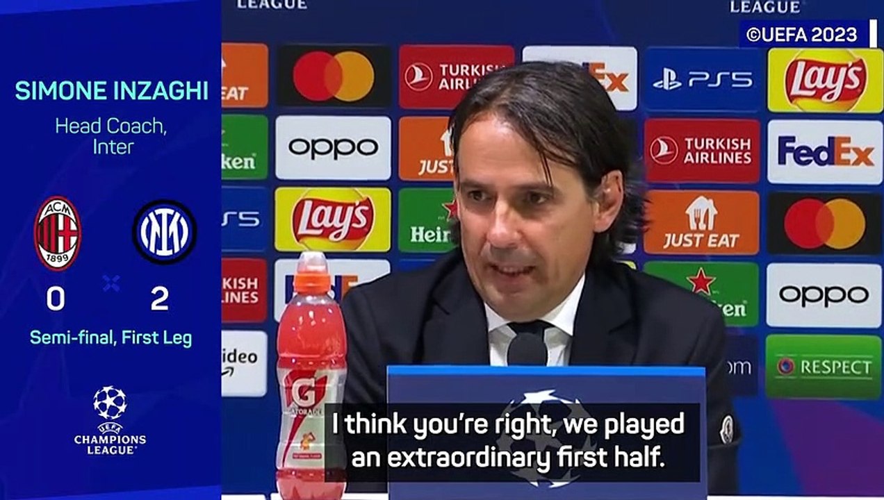 Inzaghi credits Inter's 'extraordinary first half' against Milan