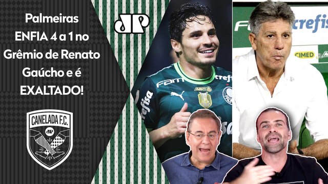 FOI HILÁRIO! O Palmeiras DEU UMA SAPATADA no Grêmio! E o Renato Gaúcho... 4 a 1 é EXALTADO!