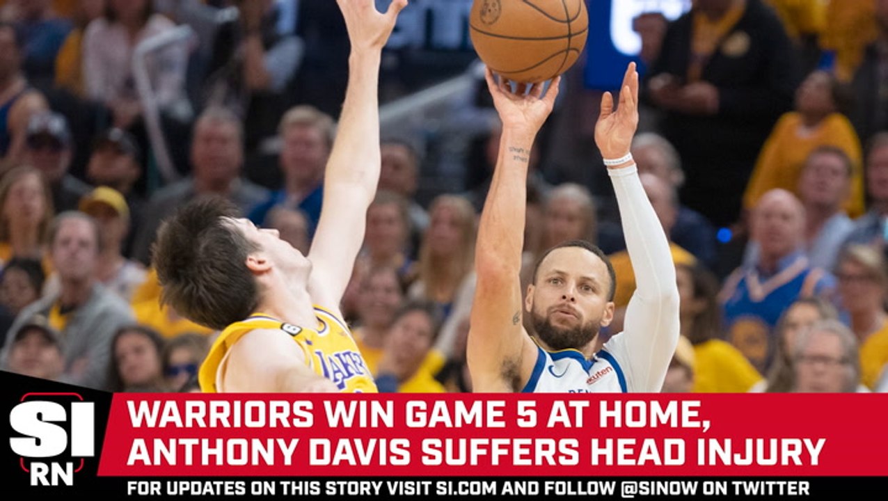 Warriors Beat Lakers 121-106 in Game 5, Anthony Davis Leaves Game With Head Injury