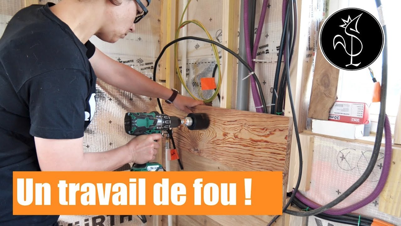 Coté cuisine - finition des murs