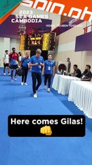 Good luck fist bump with Gilas squad 
