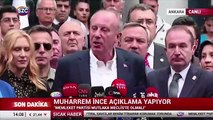 Muharrem İnce: Adaylıktan çekiliyorum