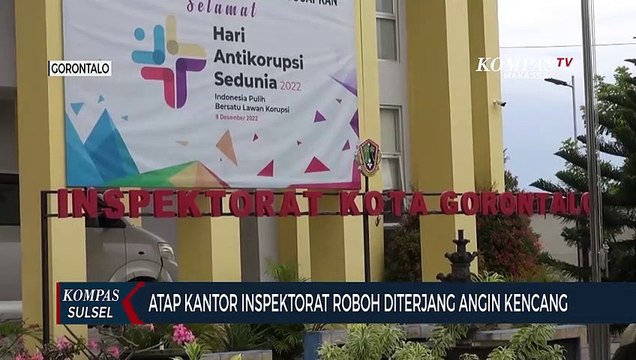 Atap kantor Inspektorat Roboh Diterjang Angin Kencang