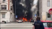 انفجار ضخم يخلف خسائر مادية وسط مدينة #ميلانو   #العربية