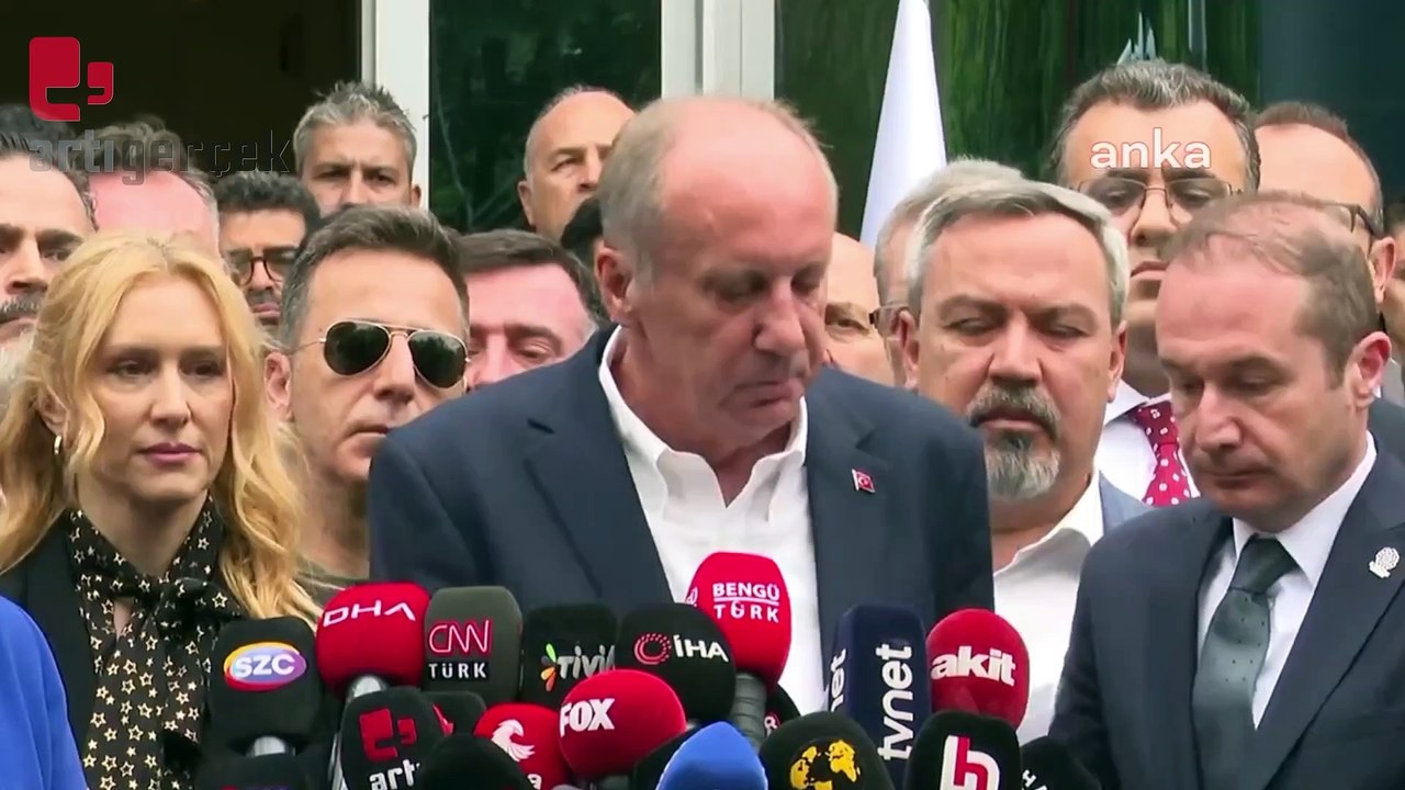 Memleket Partisi Genel Başkanı Muharrem İnce seçime üç gün kala adaylıktan çekildiğini açıkladı