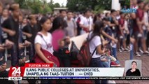 Ilang public colleges at universities, umapela ng taas-tuition — CHED | 24 Oras