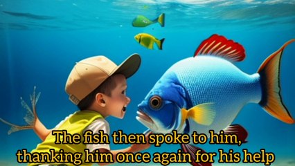 little boy helping a fish story।moral stories