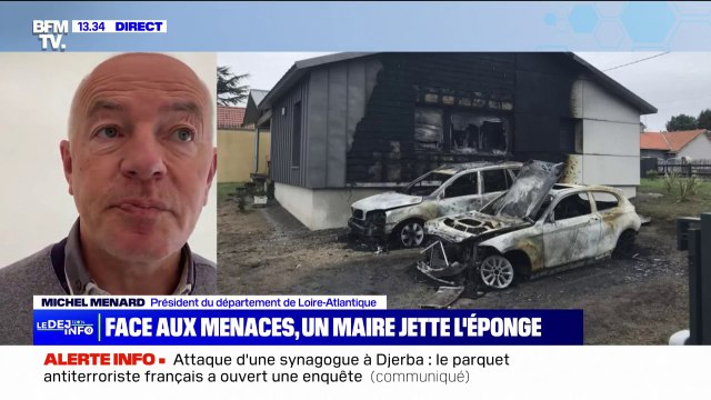Domicile d'un maire incendié: Michel Menard, président du département de Loire-Atlantique dénonce une agression insupportable et intolérable