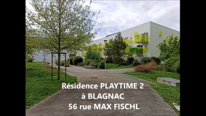 visite vidéo appartement T4 résidence playtime 2 à Blagnac