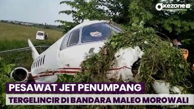 Pesawat Jet Penumpang Tergelincir di Bandara Maleo Morowali Hingga Keluar Landasan
