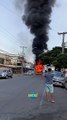 Linha de ônibus do Barreiro, em BH, pega fogo