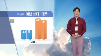 [날씨] 내일도 예년보다 따뜻...큰 일교차 주의 / YTN