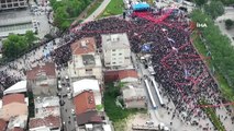 Millet İttifakı'nın Bursa mitingi havadan böyle görüntülendi
