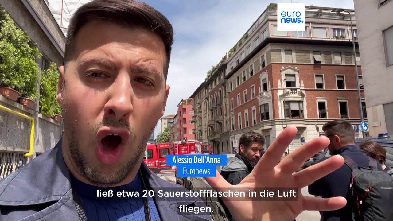 Heftige Explosion und Brand in der Innenstadt von Mailand