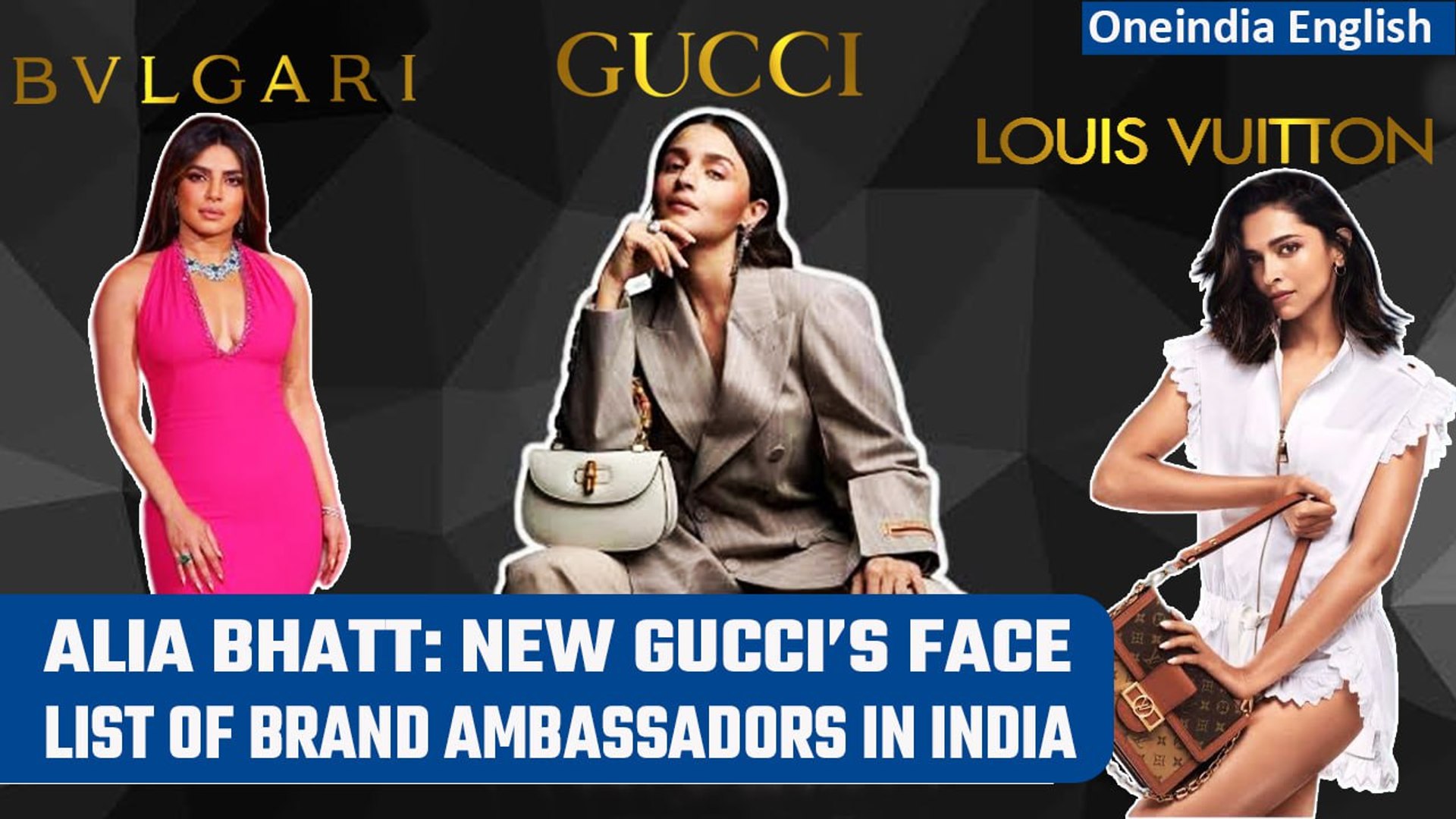 Alia Bhatt becomes global ambassador of Gucci | Top brand ambassadors of  India | Oneindia News - video Dailymotion