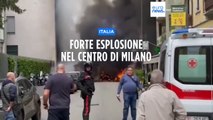 Incendio nel cuore di Milano, esplode un furgone, cause ancora ignote